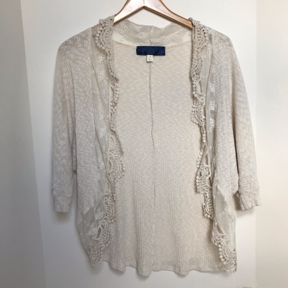 S crochet summer cardigan cream